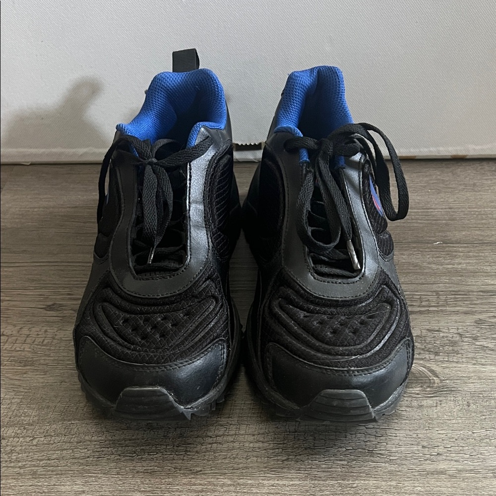 Champion Flex 21 Shoes Men's 8.5 Black Leather Low Top Sneakers